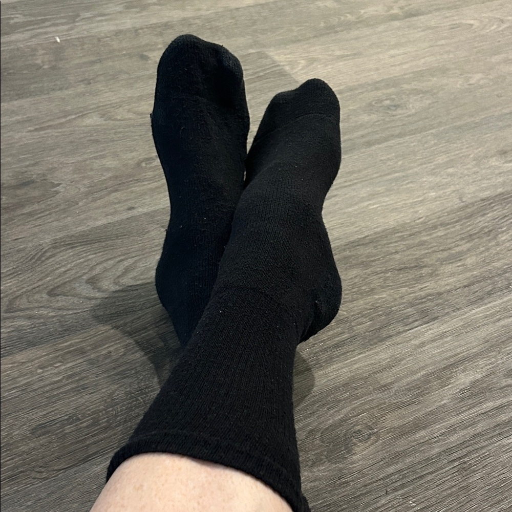 5 Day Worn Hanes Classic Black Men's Socks